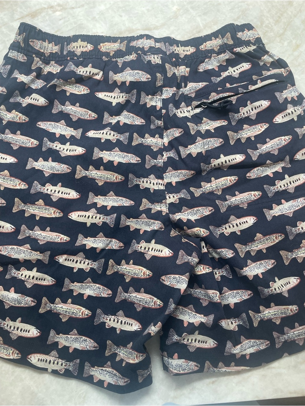 The North Face Navy Fish-Pattern Athletic Shorts - Picture 4 of 5
